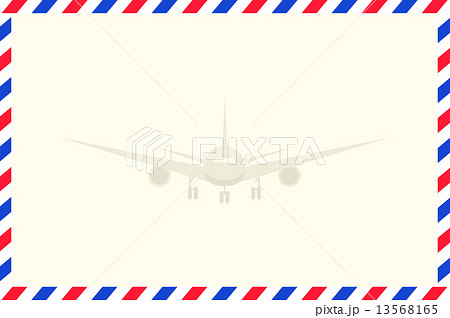エアメール 飛行機のイラスト素材