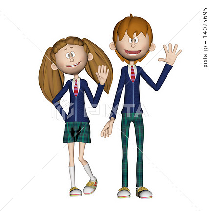 ペアルック 男女 恋人 カップルのイラスト素材