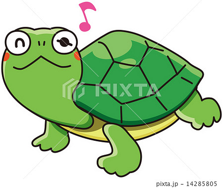 亀 アカミミガメ ミドリガメ ベクターのイラスト素材 亀 アカミミガメ ミドリガメ ベクターのイラスト素材