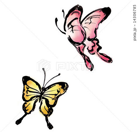 蝶々 飛ぶ 蝶 バタフライのイラスト素材