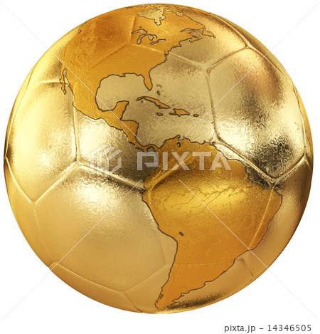 ボール サッカーボール 金色 ゴールドの写真素材 - PIXTA