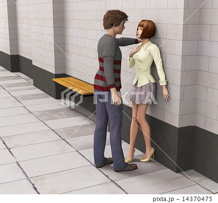 壁にドンの写真素材 壁にドンの写真素材