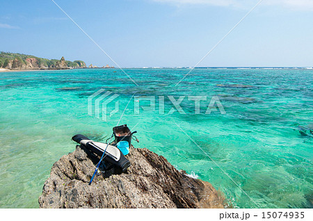 フカセ釣り 沖縄の写真素材