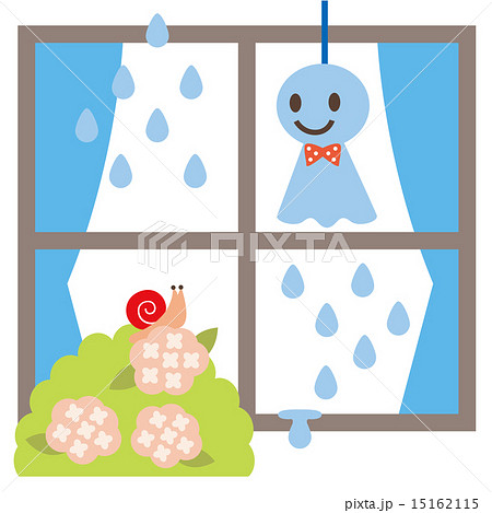 てるてる坊主 ベクター カタツムリ 窓のイラスト素材 - PIXTA