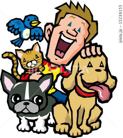 動物 猫 海外 ヨーロッパのイラスト素材