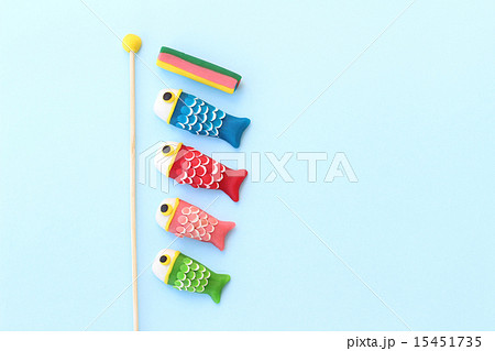 粘土 鯉のぼり の写真素材