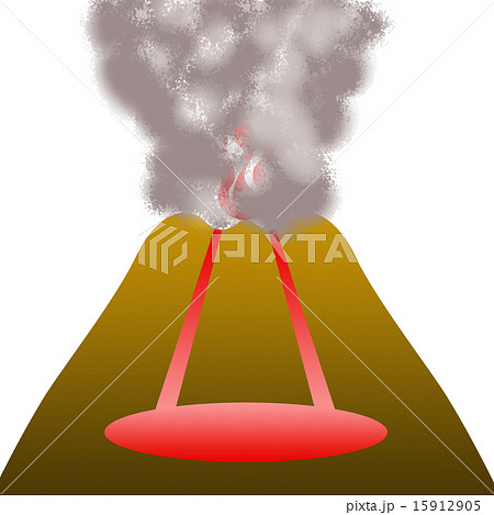 富士山噴火のイラスト素材