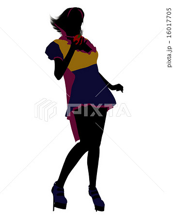 Snow White Silhouette Illustrationのイラスト素材