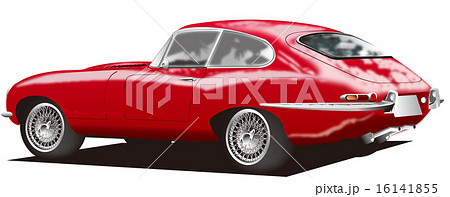 クラシックカー 外車 スポーツカー イギリスのイラスト素材