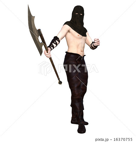 大鎌 ポーズの写真素材