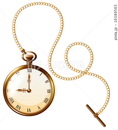 懐中時計 時計 針 イラストのイラスト素材 Pixta