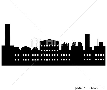 工場 製造工場 プラント ファクトリーのイラスト素材