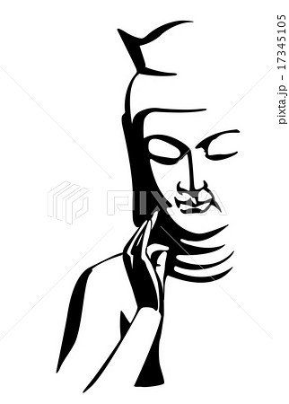 ベクター 菩薩 仏像 仏教のイラスト素材