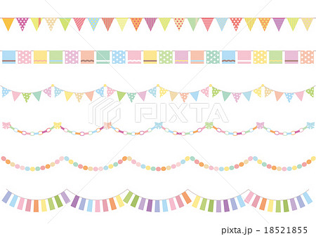 パーティーフラッグ かわいい 旗 フラッグ 可愛いのイラスト素材 Pixta