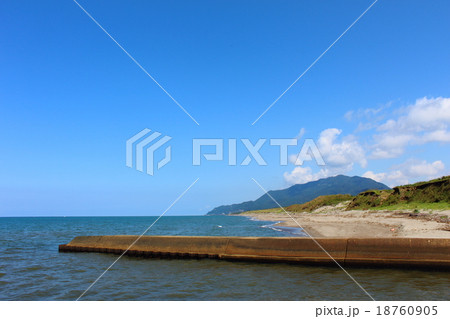 寺泊中央海水浴場の写真素材