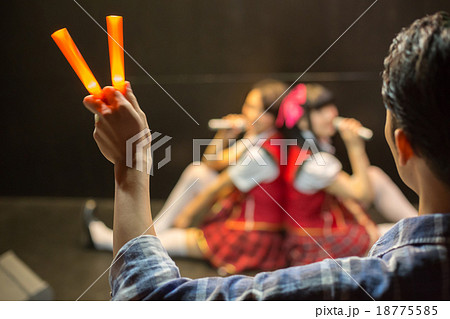 サイリウム おたくの写真素材