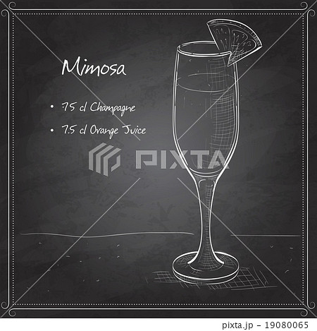 ベクトル かっこいい ドリンク おじぎそうのイラスト素材