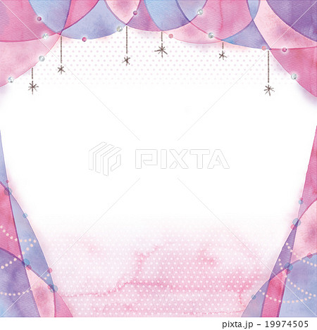 背景 幕 カーテン 星のイラスト素材