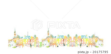 街並 西洋 風景 町並のイラスト素材