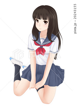 女性 ファッション 困る 黒髪のイラスト素材 女性 ファッション 困る 黒髪のイラスト素材