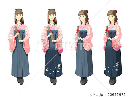 袴姿のイラスト素材 袴姿のイラスト素材