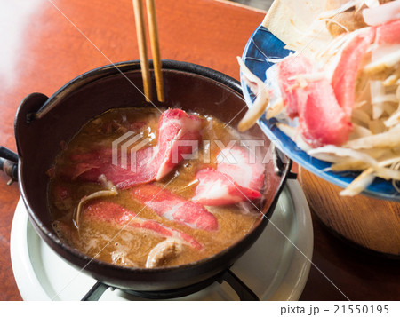 ぼたん鍋の写真素材