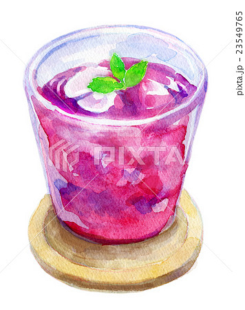 紫蘇ジュースのイラスト素材