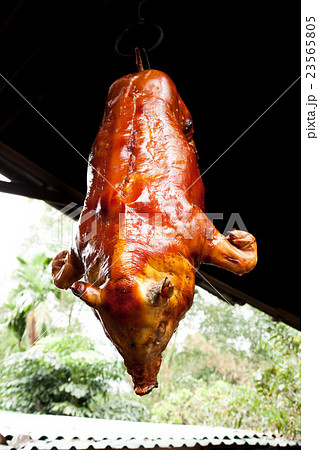 焼き豚 焼豚 焼きブタ 豚の丸焼きの写真素材