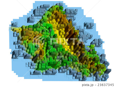 地図 マップ オアフ島 ハワイのイラスト素材