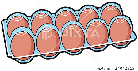 10個 卵パックのイラスト素材