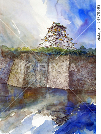 水彩画 城 建物 水彩のイラスト素材 - PIXTA