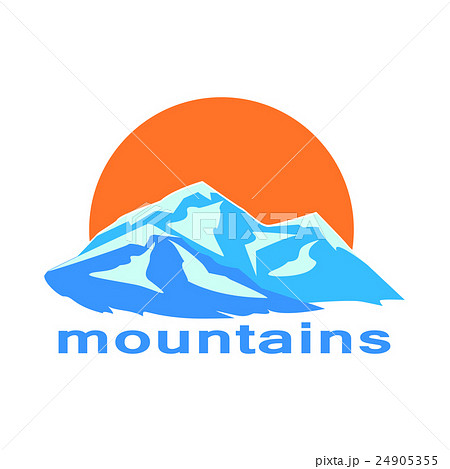 シルエット 山 山脈 日本アルプスのイラスト素材