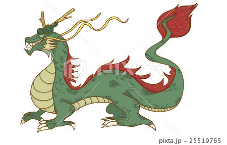 龍 ドラゴン 神獣 かっこいいのイラスト素材