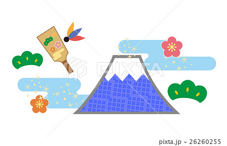 お正月富士山イラストセットのイラスト素材