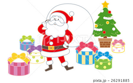 クリスマス サンタクロース クリスマスツリー プレゼントの クリスマス サンタクロース クリスマスツリー プレゼントの