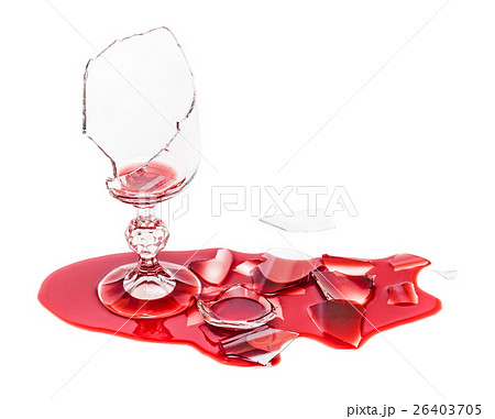 割れたガラス グラス かけるの写真素材