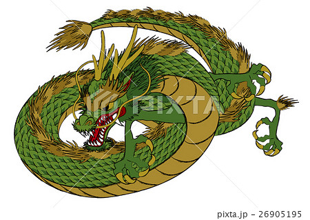 辰 龍 正月 牙のイラスト素材