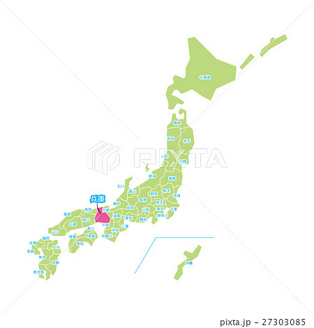 兵庫 兵庫県 地図 ベクターのイラスト素材
