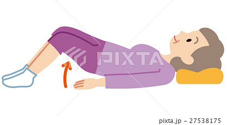 高齢者 シニア 体操 予防体操のイラスト素材