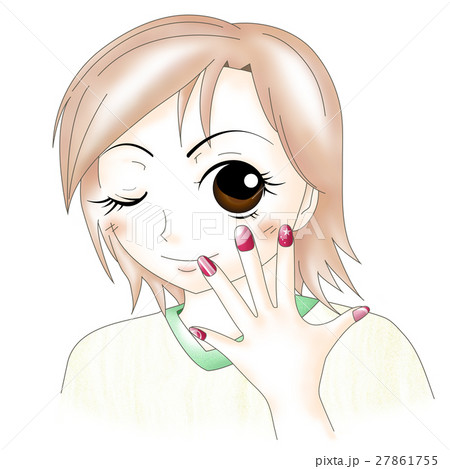 長いまつげ かわいいのイラスト素材
