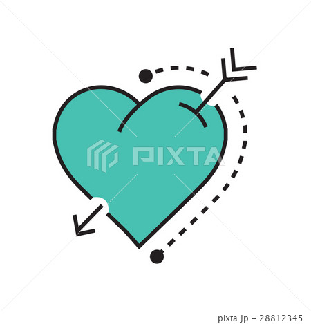ハート 矢 イラスト かわいい やじるしのイラスト素材