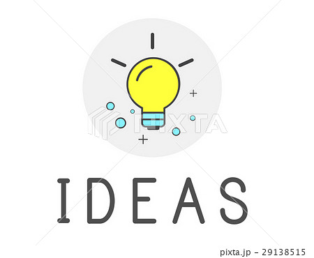 Ideas Lightbulb Innovation Thinking Icon Conceptのイラスト素材