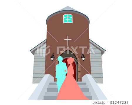 教会 建物 十字架 きれいのイラスト素材