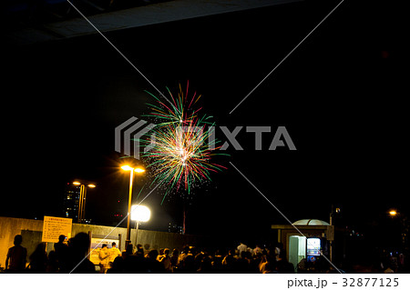 船橋港親水公園花火大会の写真素材