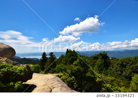 弥山原始林の写真素材