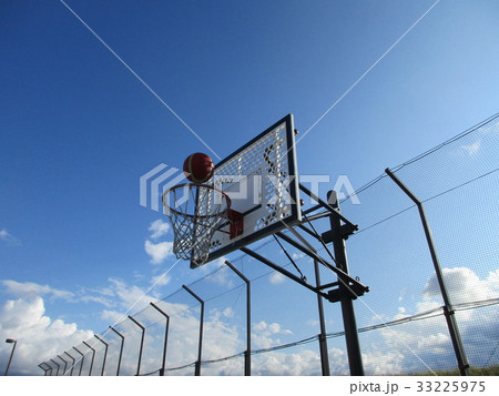 ミニバスケットゴールの写真素材