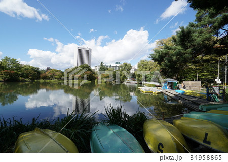 中島公園 ボート乗り場 菖蒲池 札幌市中央区の写真素材