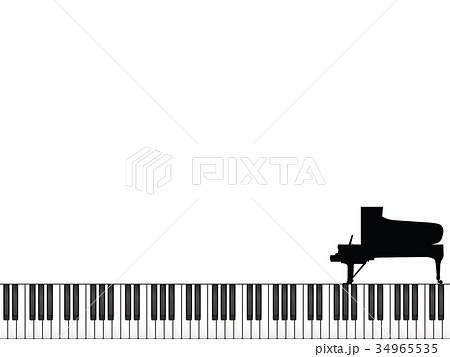 ピアノ グランドピアノ シルエット ベクターのイラスト素材