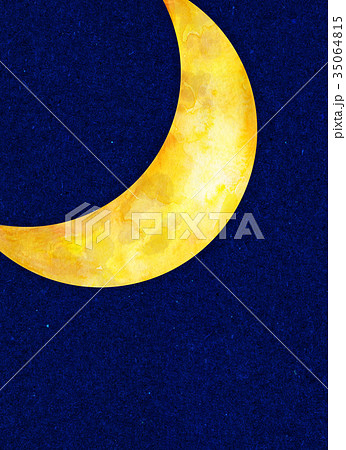 月 三日月 クレーター 天体のイラスト素材