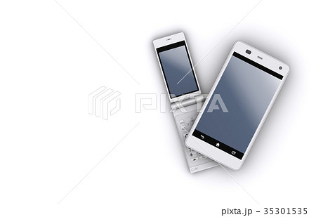 スマホ スマートフォン 携帯電話 フィーチャーフォンのイラスト素材
